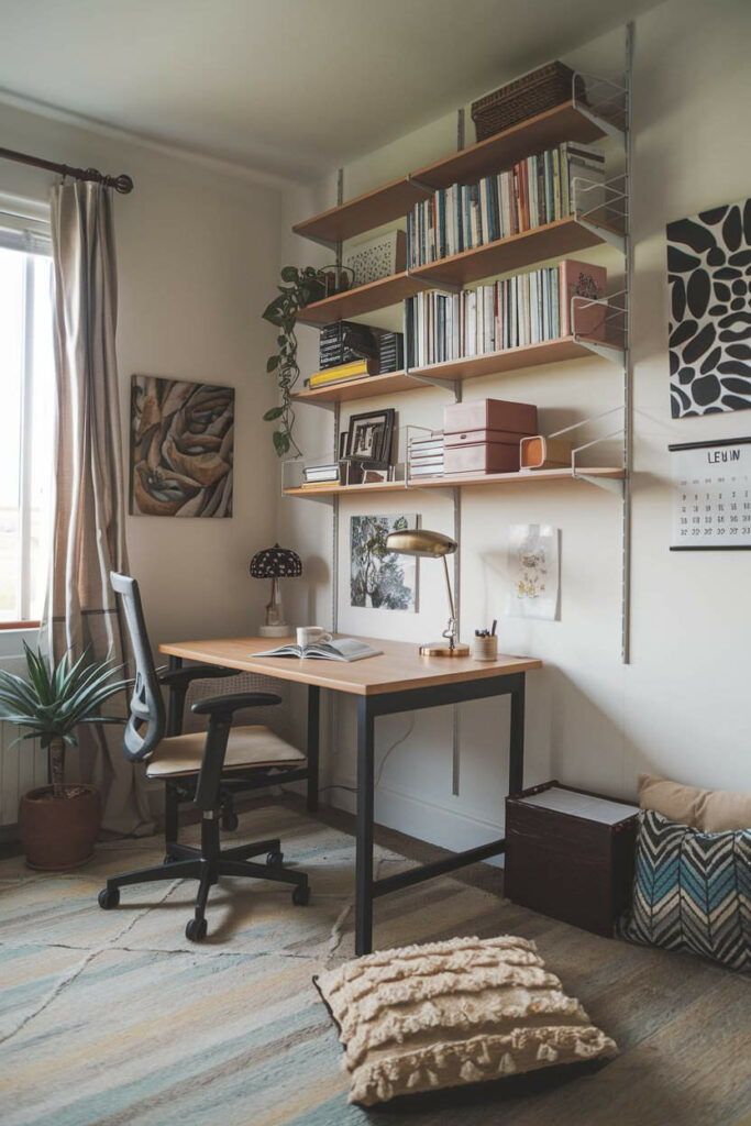 14. Compact and Functional Bedroom Office Design