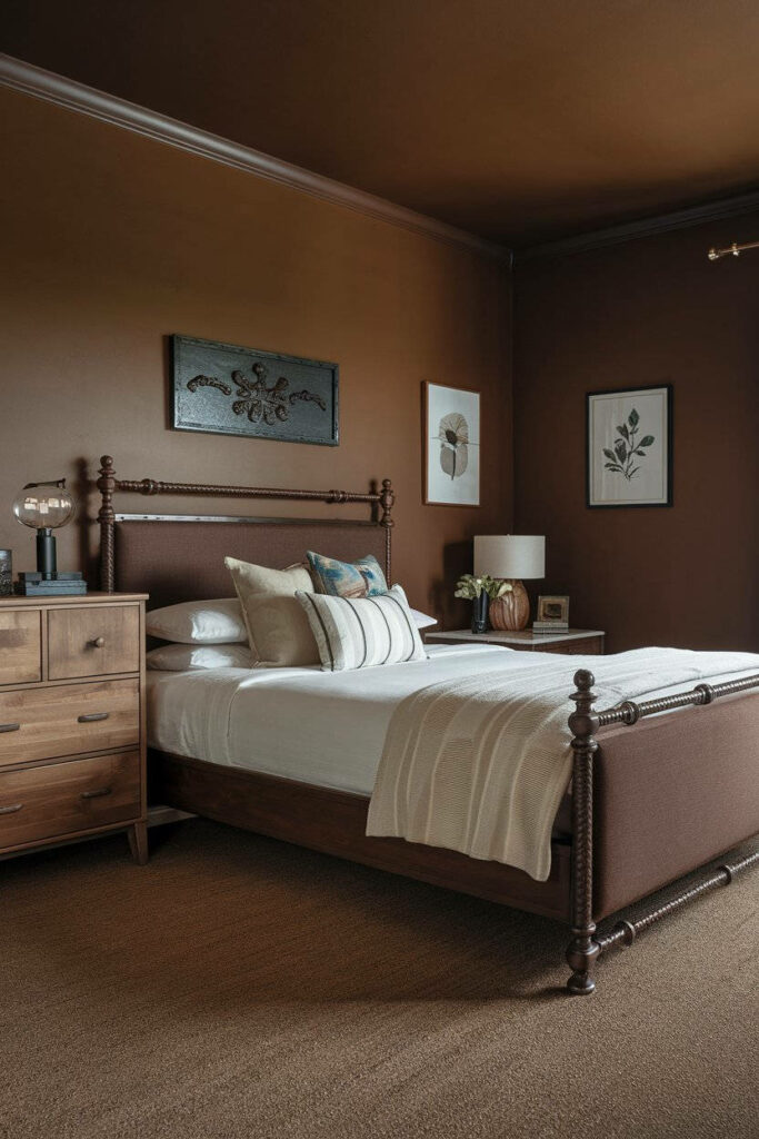 17. Monochromatic Brown Bedroom