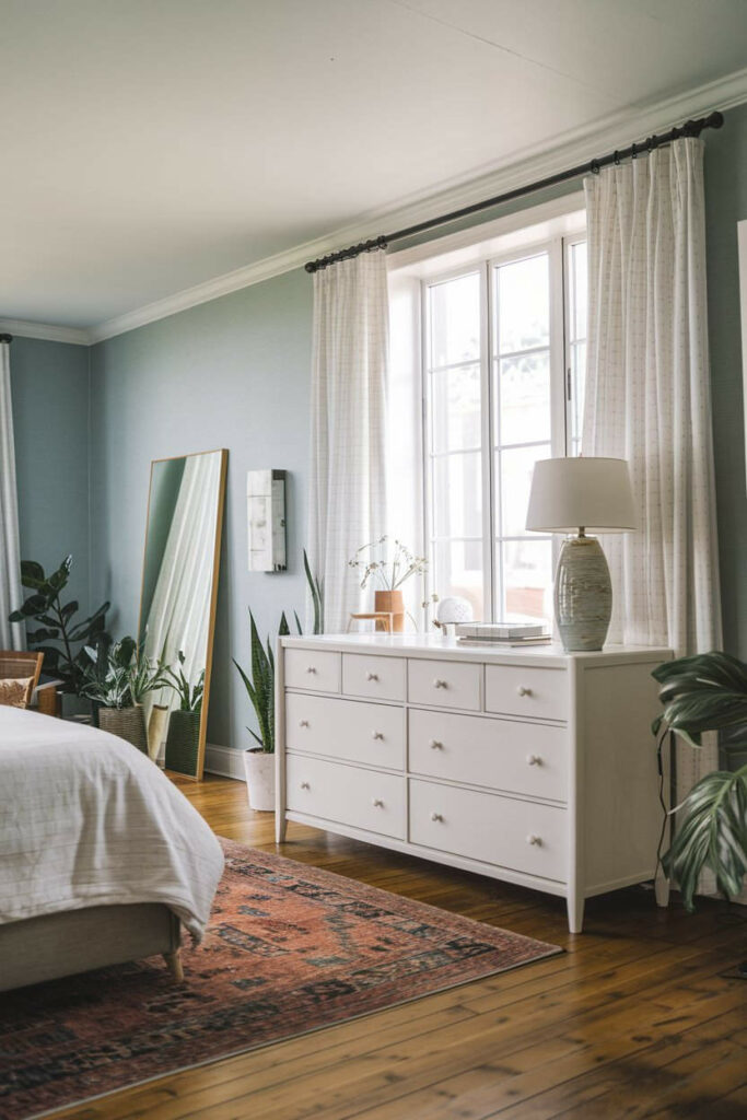 19. Serene Blue Haven Bedroom Dresser