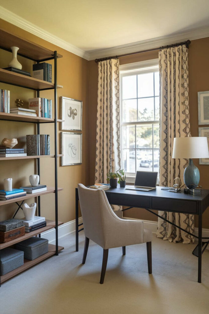 8. Comfortable Reading Nook Bedroom Office Design