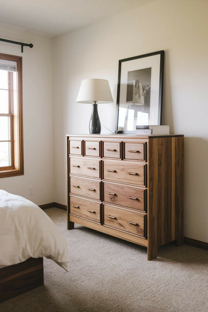 9. Simple Wooden Bedroom Dresser