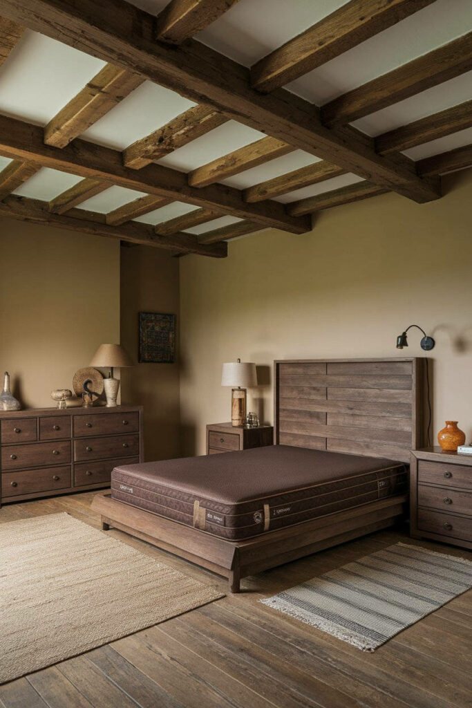 9. Warm Rustic Charm Bedroom