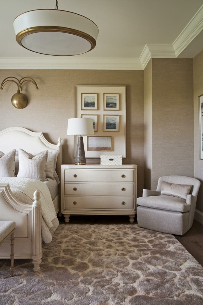 10. Plush Comfort Transitional Bedroom Design