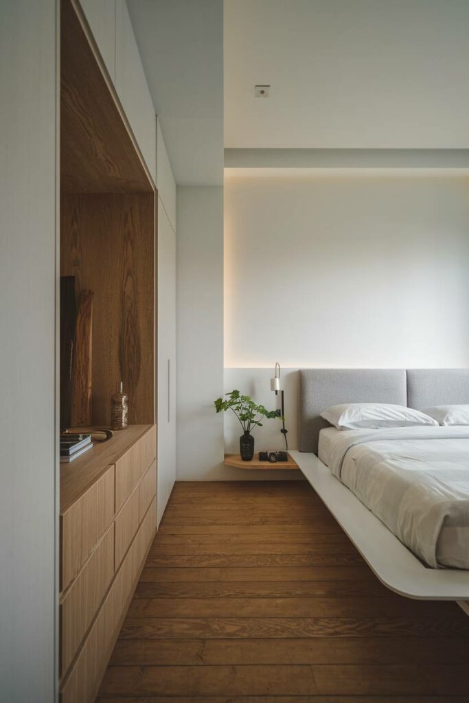 12. Soft Lighting Minimalist Modern Bedroom Design