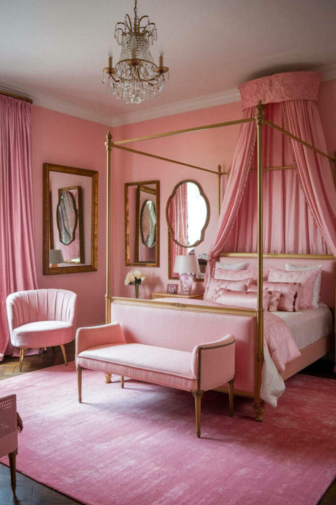 2. Vintage Boudoir Bedroom Design