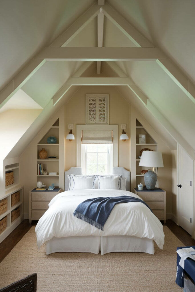 20. Built-In Shelves Cape Cod Bedroom