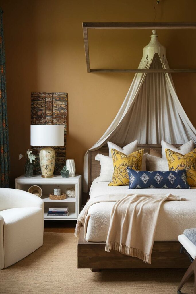 4. Bohemian Vintage Blend Eclectic Bedroom Design