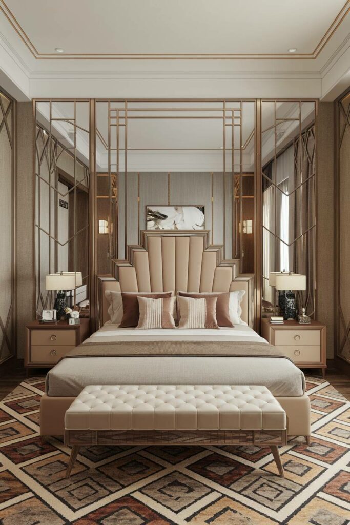 5. Modern Art Deco Inspiration Bedroom Design