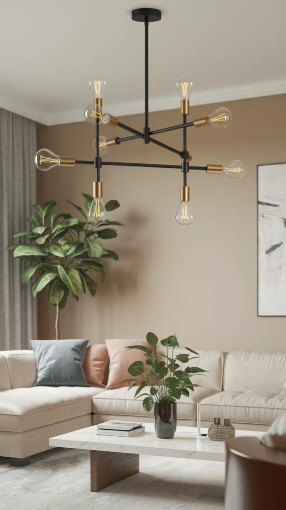 11. Metal Modern Chandelier Ceiling Lamp