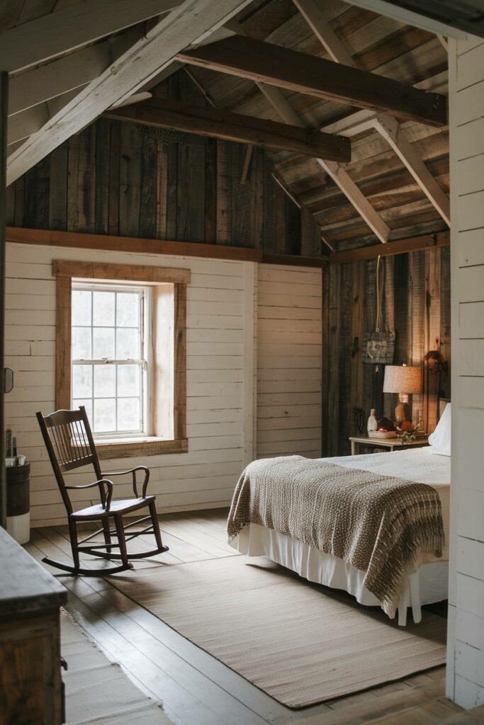 12. Rocking Chair Farmhouse Bedroom