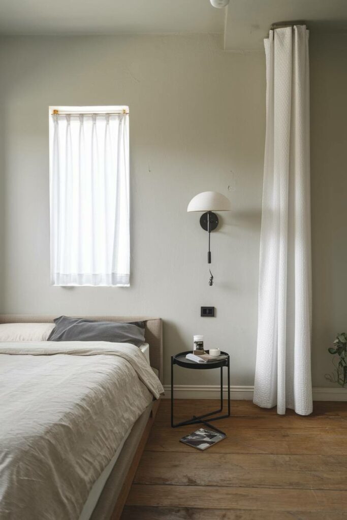 12. Wall-Mounted Lamp Minimalist Bedroom