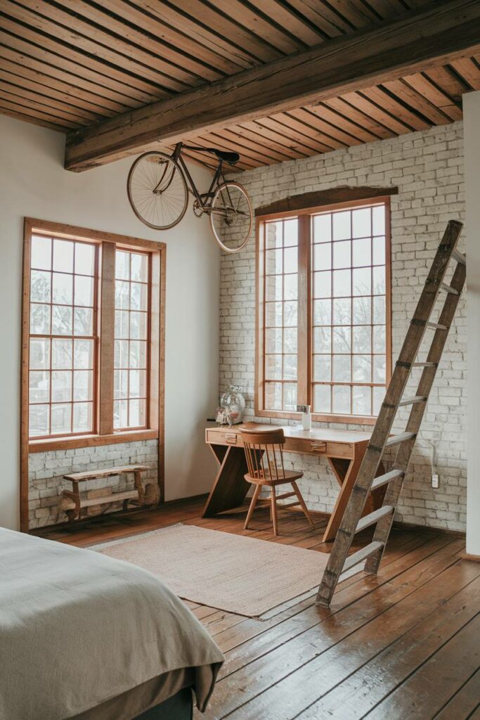 15. Vintage Bicycle Farmhouse Bedroom