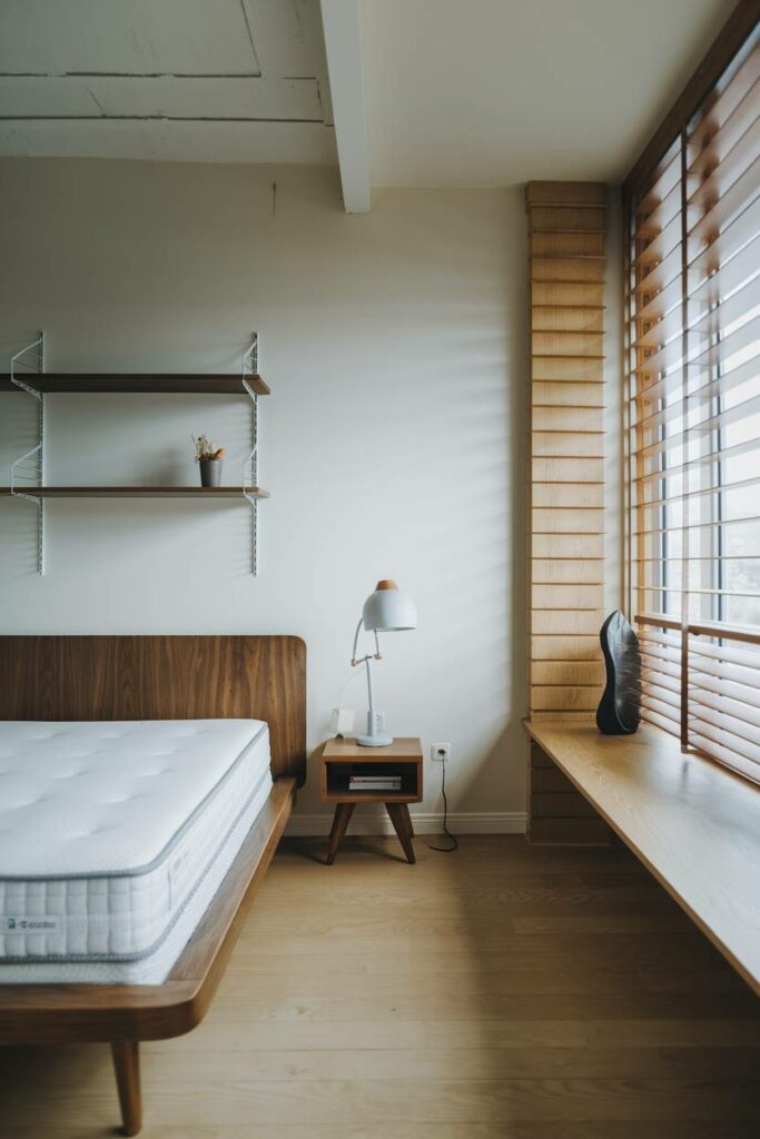 17. Light Wood and White Contemporary Bedroom Design