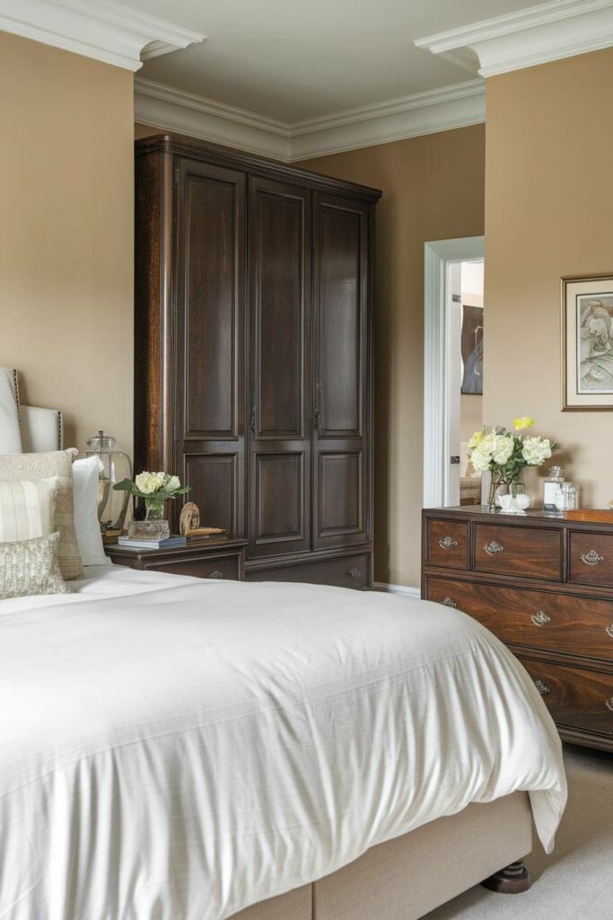 20. Dark Wood Furniture Traditional Bedroom Design