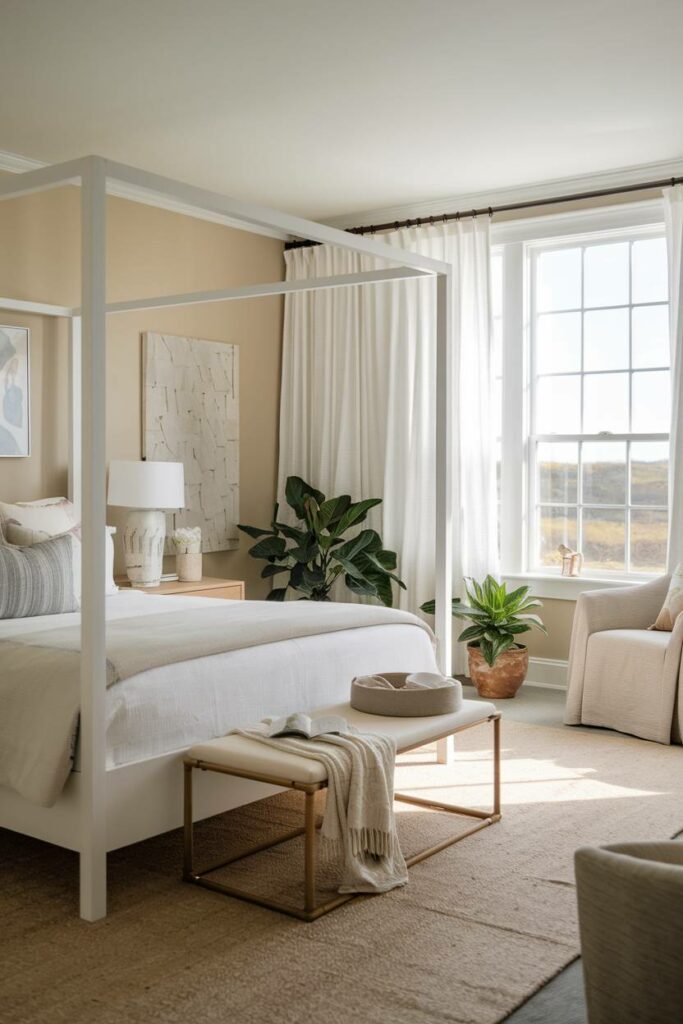 3. Bright and Airy Coastal Bedroom Design