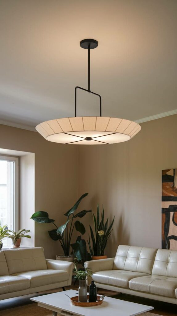 3. Fabric Shade Ceiling Lamp