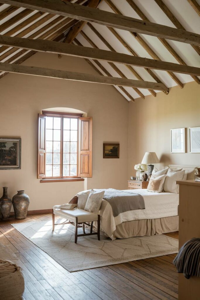 8. Vintage Cozy Farmhouse Bedroom